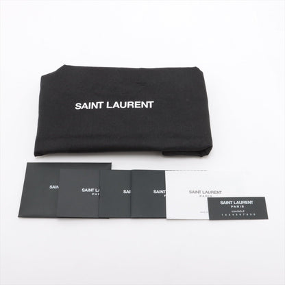 Second hand Saint Laurent Envelope Medium Grained Calfskin Leather Flap Crossbody Black - Tabita Bags