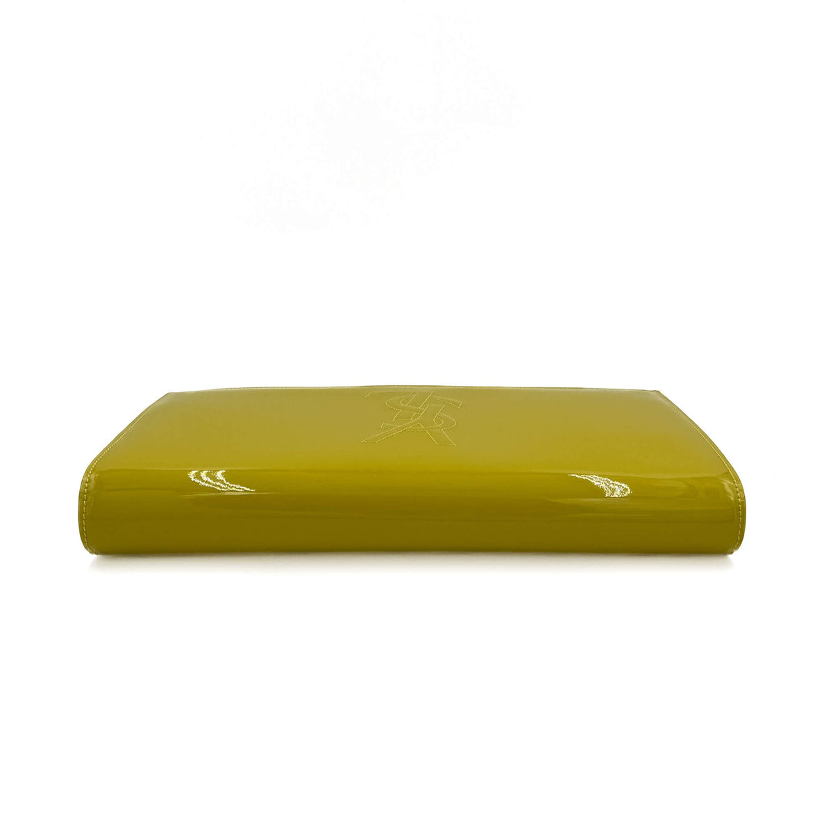 Second hand Saint Laurent Flap Clutch Patent Leather Yellow - Tabita Bags