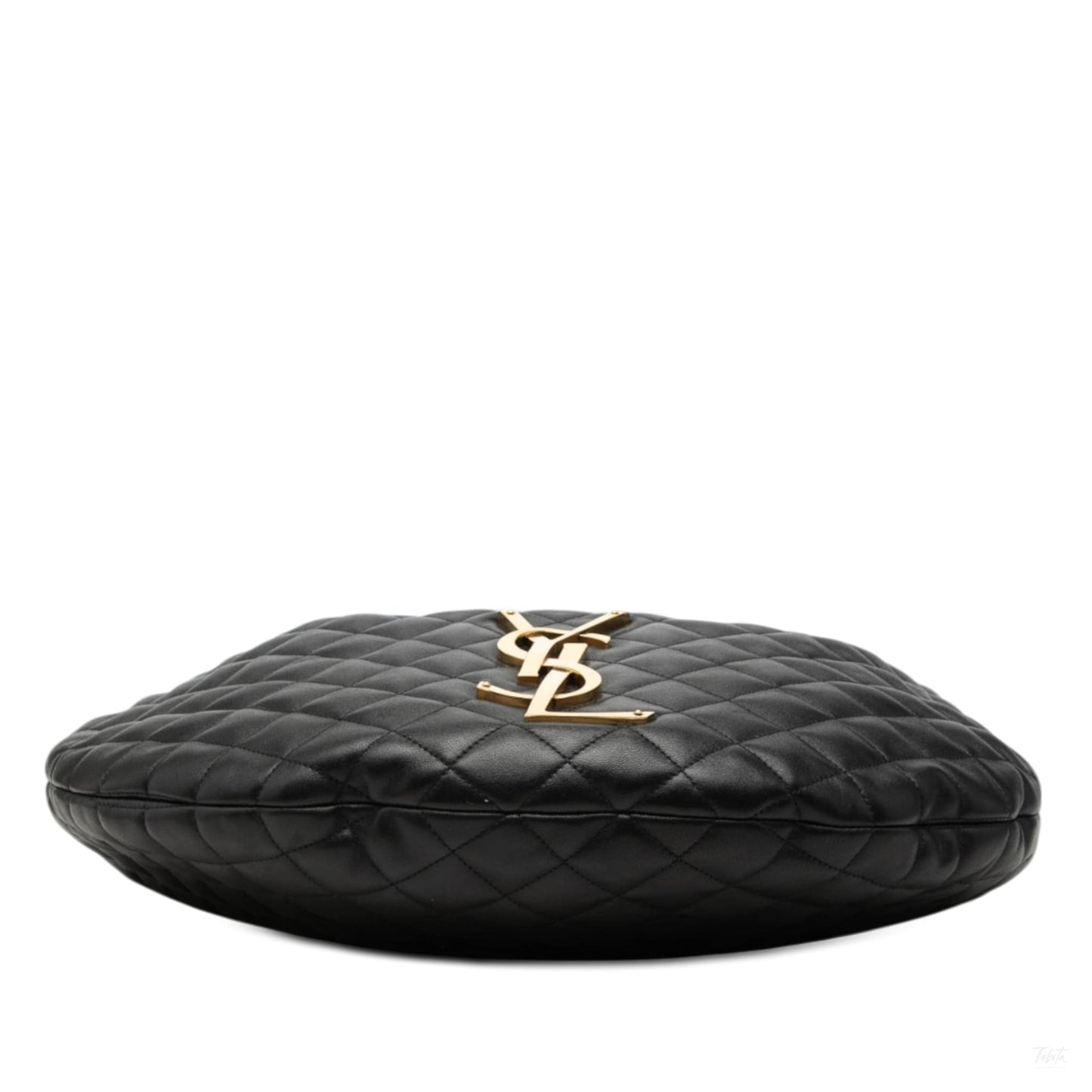 Second hand Saint Laurent Icare Quilted Nappa Leather Hobo Shoulder Bag Black - Tabita Bags