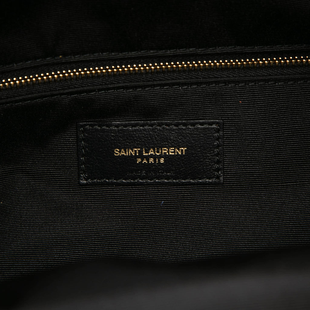 Second hand Saint Laurent Icare Quilted Nappa Leather Hobo Shoulder Bag Black - Tabita Bags