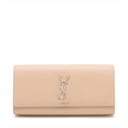 Second hand Saint Laurent Kate Grained Calfskin Leather Bag Beige - Tabita Bags