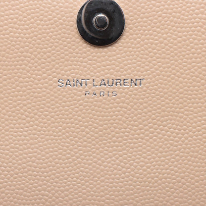 Second hand Saint Laurent Kate Grained Calfskin Leather Bag Beige - Tabita Bags