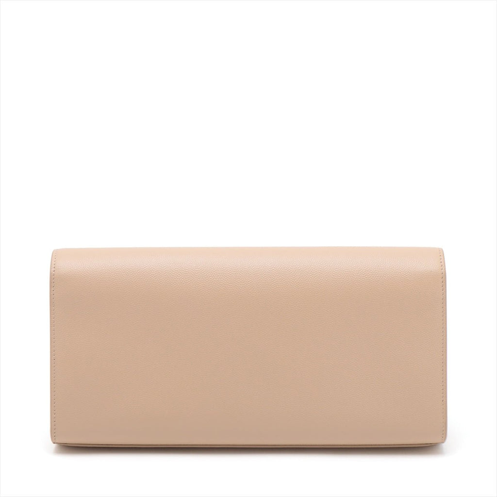 Second hand Saint Laurent Kate Grained Calfskin Leather Bag Beige - Tabita Bags