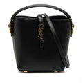 Second hand Saint Laurent Le 37 Mini Leather Bucket Shoulder Bag Black - Tabita Bags