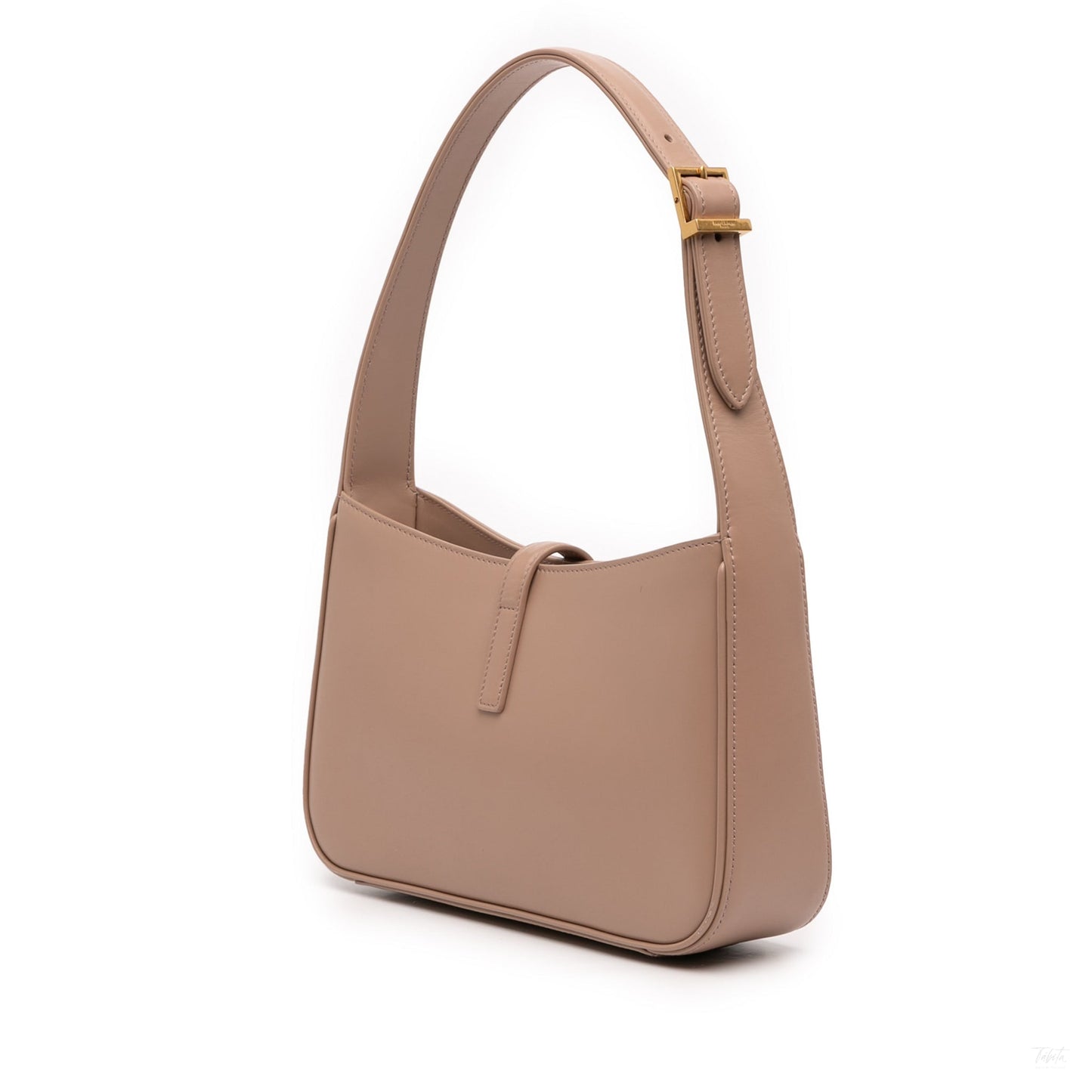 Second hand Saint Laurent Le 5 à 7 Leather Shoulder Bag Brown - Tabita Bags