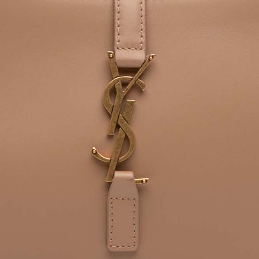 Second hand Saint Laurent Le 5 à 7 Leather Shoulder Bag Brown - Tabita Bags