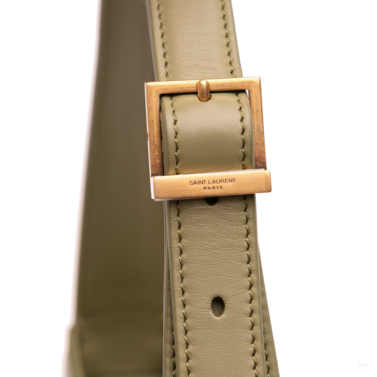Second hand Saint Laurent Le 5 à 7 Leather Shoulder Bag Brown - Tabita Bags