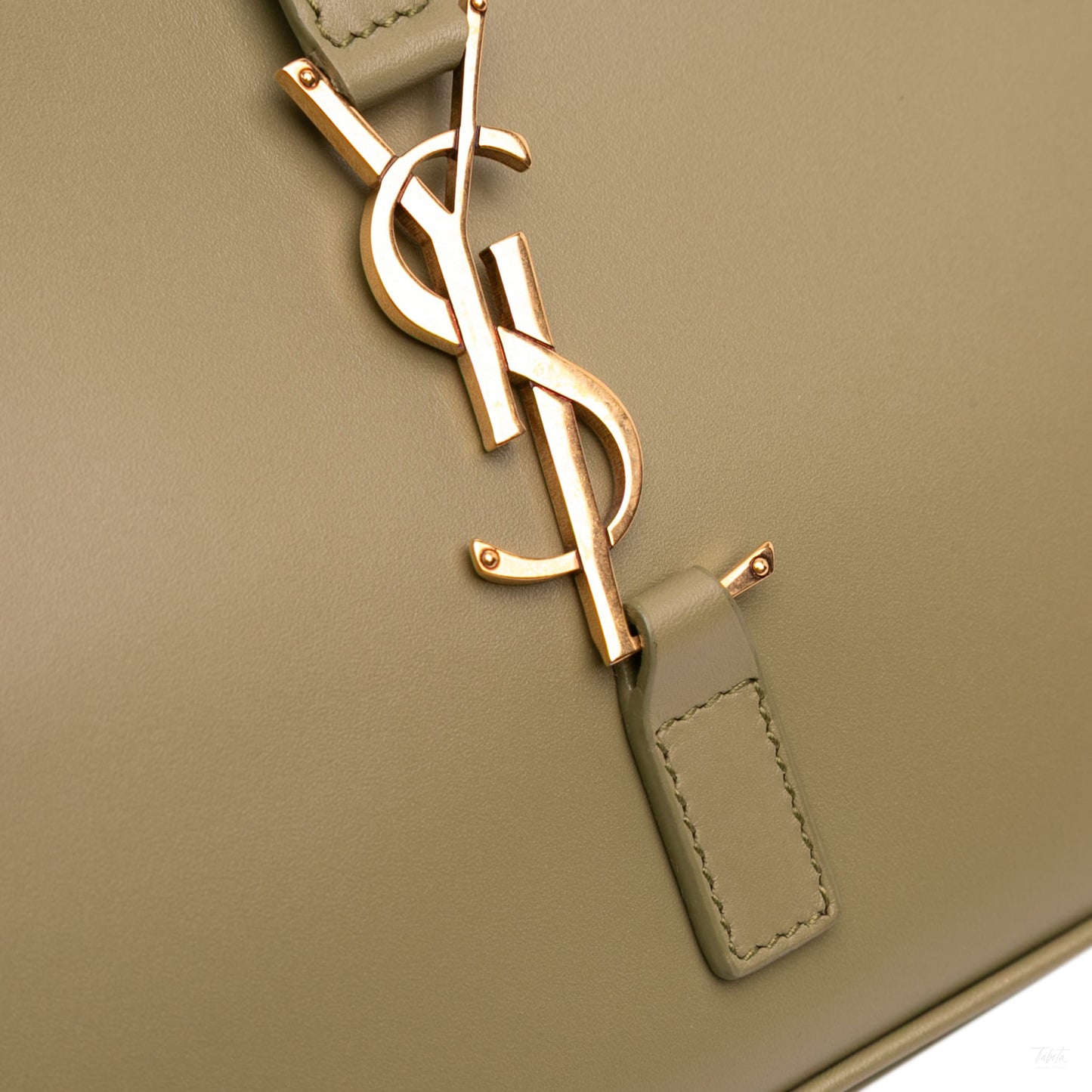 Second hand Saint Laurent Le 5 à 7 Leather Shoulder Bag Brown - Tabita Bags