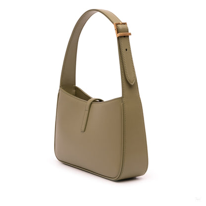 Second hand Saint Laurent Le 5 à 7 Leather Shoulder Bag Brown - Tabita Bags