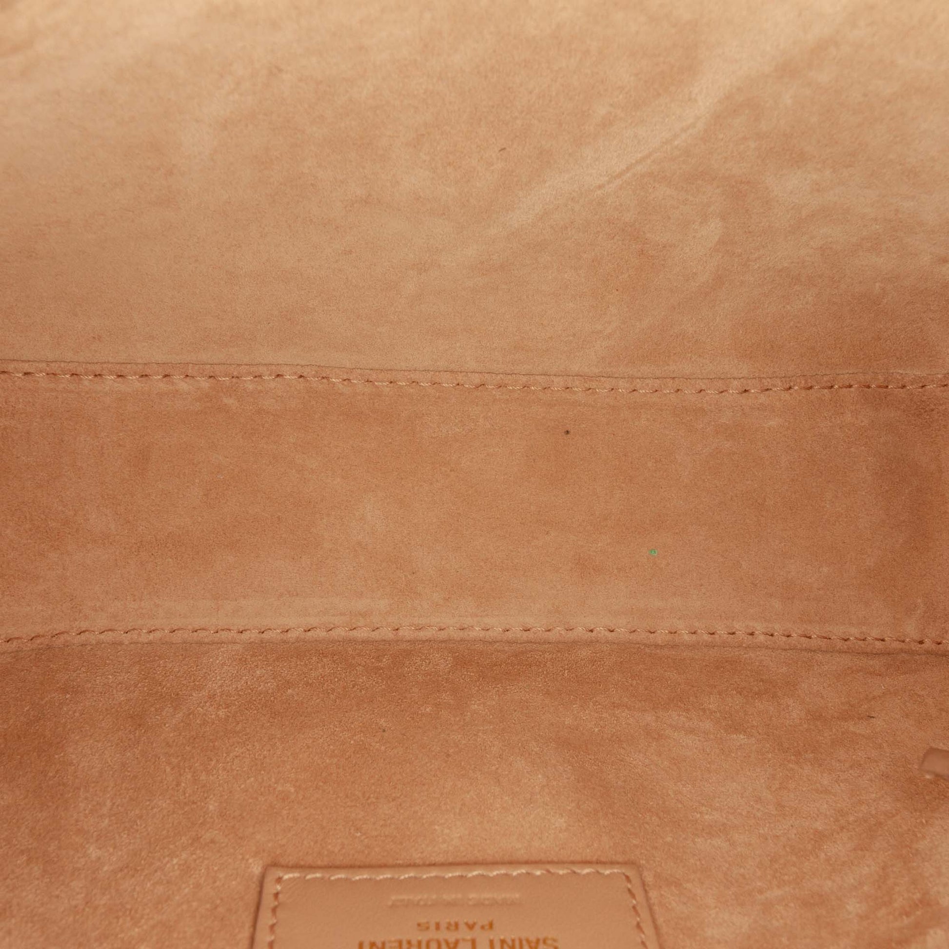 Second hand Saint Laurent Le 5 à 7 Leather Shoulder Bag Brown - Tabita Bags