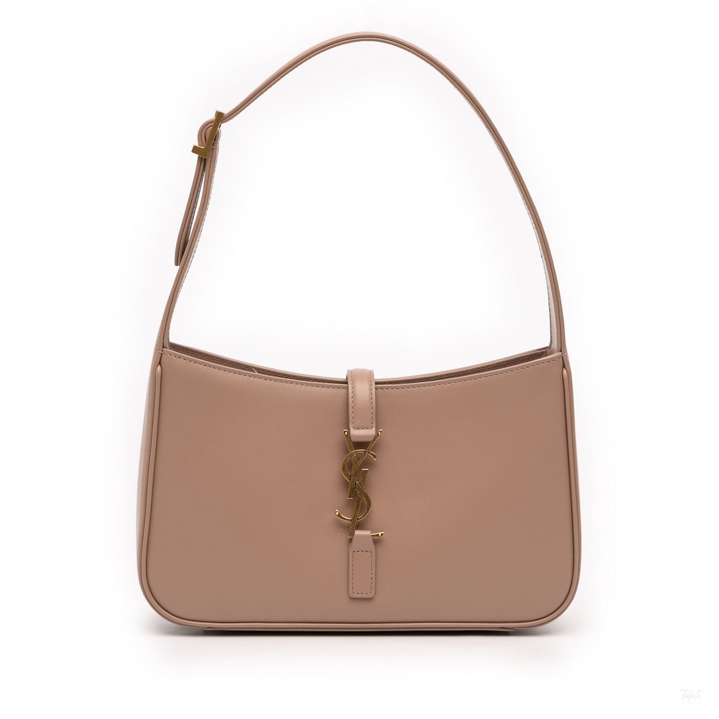 Second hand Saint Laurent Le 5 à 7 Leather Shoulder Bag Brown - Tabita Bags