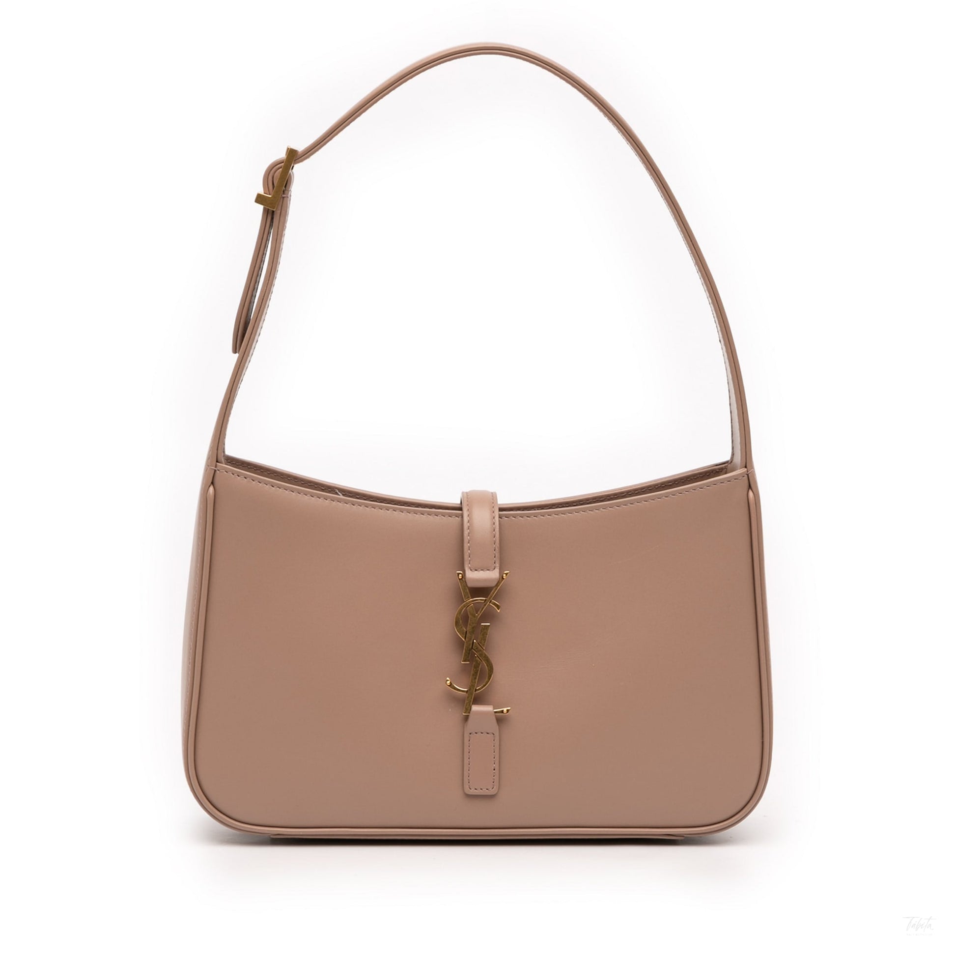 Second hand Saint Laurent Le 5 à 7 Leather Shoulder Bag Brown - Tabita Bags