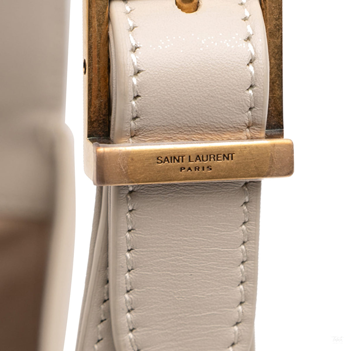 Second hand Saint Laurent Le 5 à 7 Leather Shoulder Bag Brown - Tabita Bags