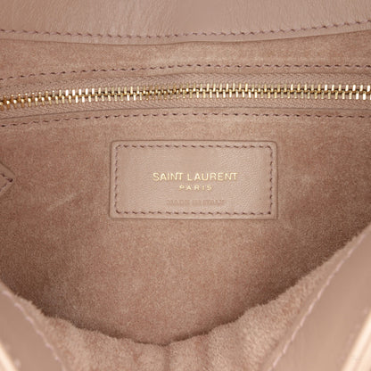 Second hand Saint Laurent Le 5 à 7 Leather Shoulder Bag Brown - Tabita Bags