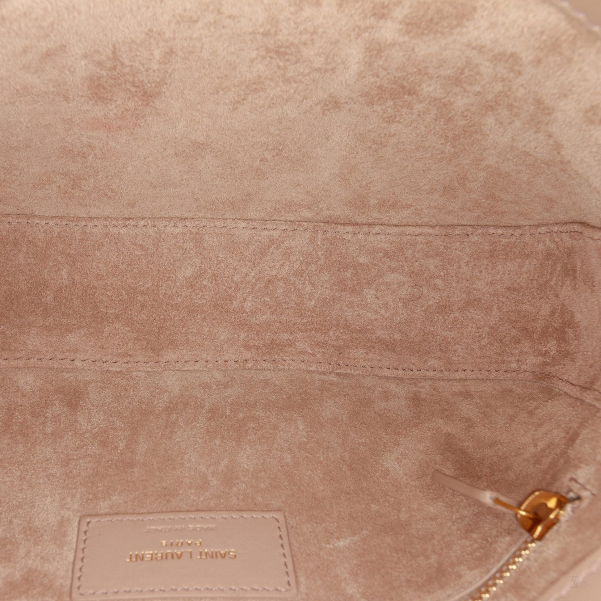 Second hand Saint Laurent Le 5 à 7 Leather Shoulder Bag Brown - Tabita Bags