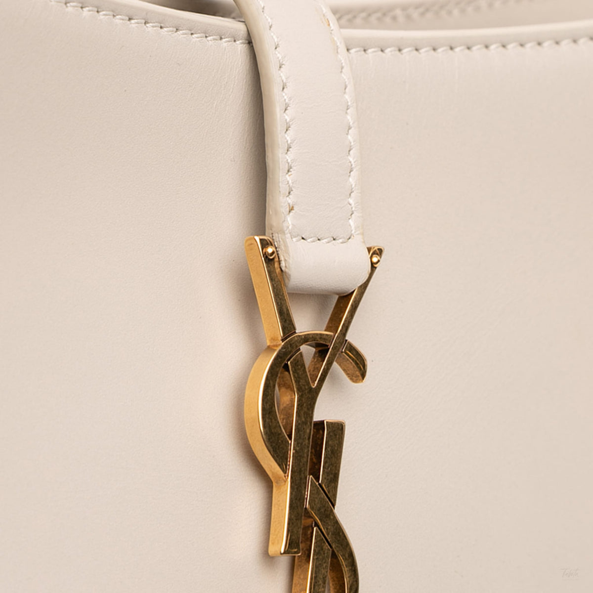 Second hand Saint Laurent Le 5 à 7 Leather Shoulder Bag Brown - Tabita Bags