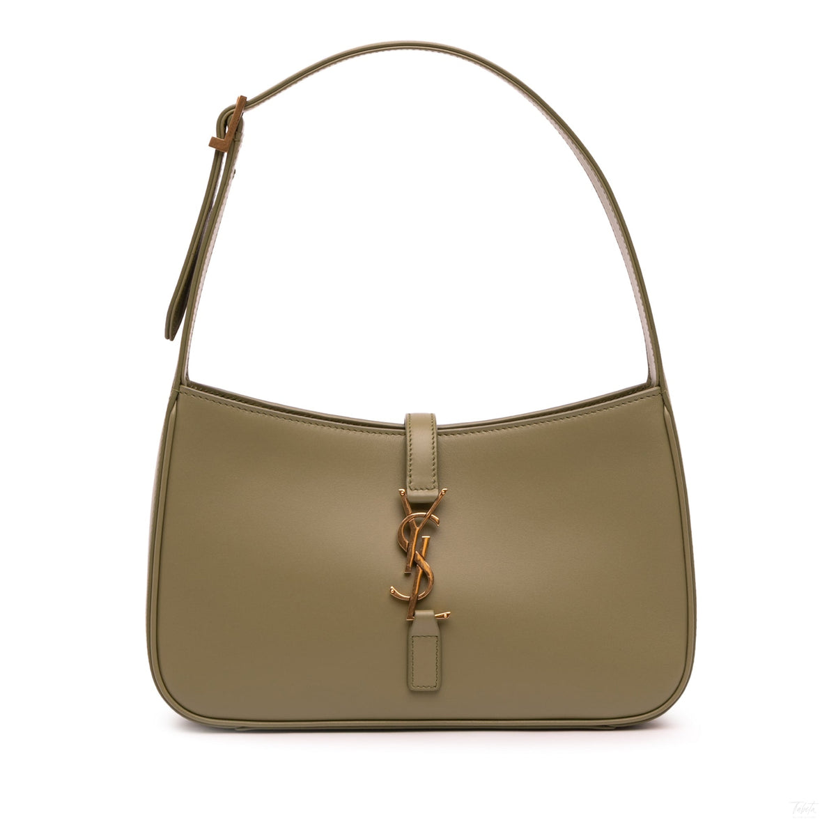 Second hand Saint Laurent Le 5 à 7 Leather Shoulder Bag Brown - Tabita Bags