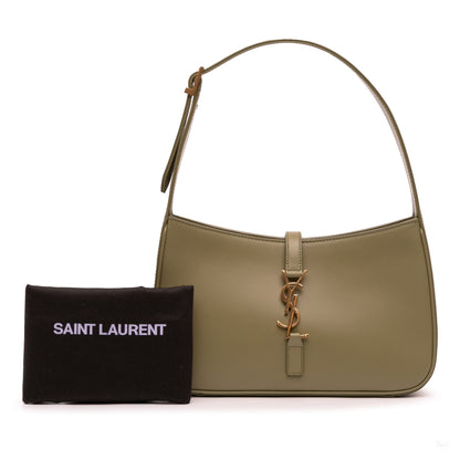 Second hand Saint Laurent Le 5 à 7 Leather Shoulder Bag Brown - Tabita Bags
