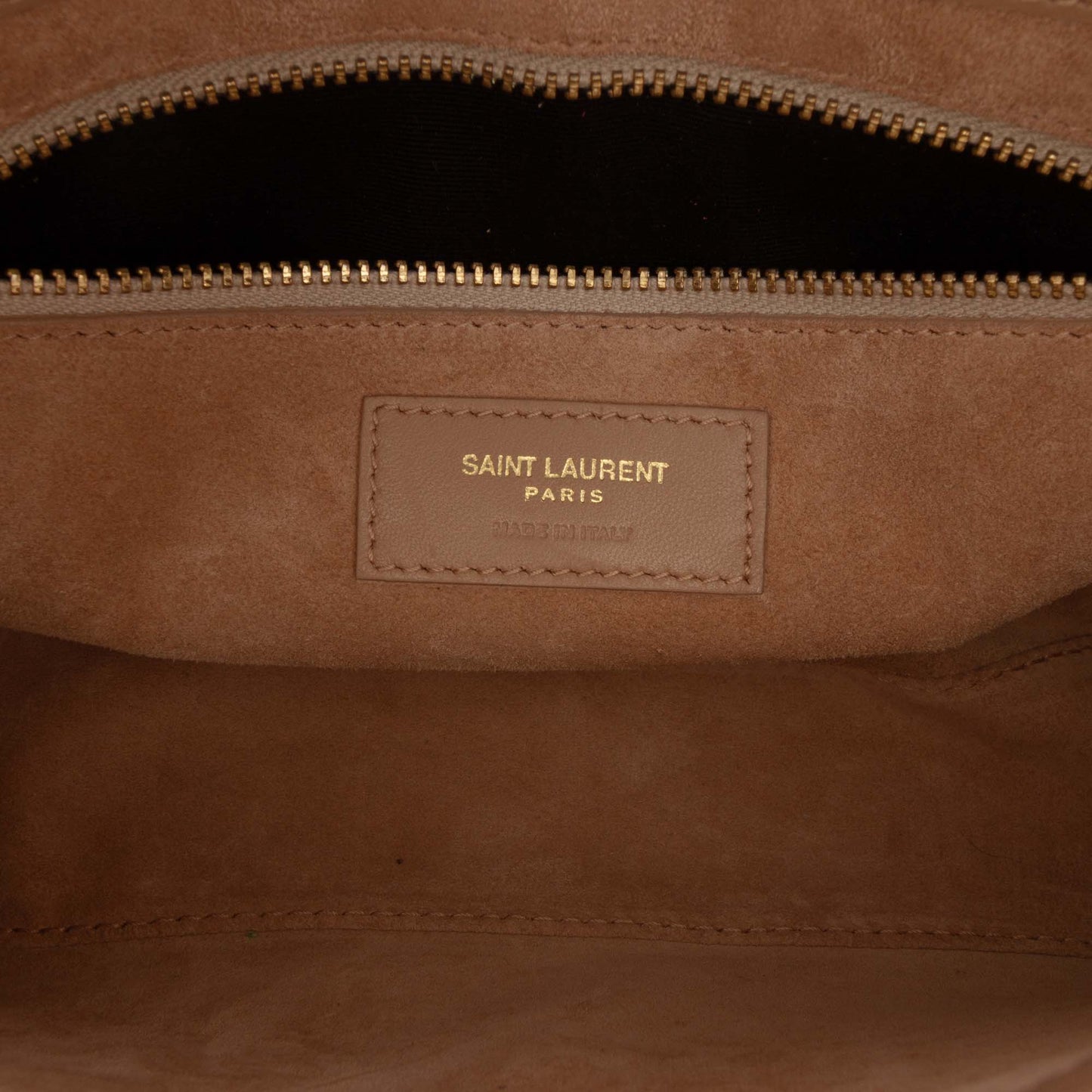 Second hand Saint Laurent Le 5 à 7 Leather Shoulder Bag Brown - Tabita Bags