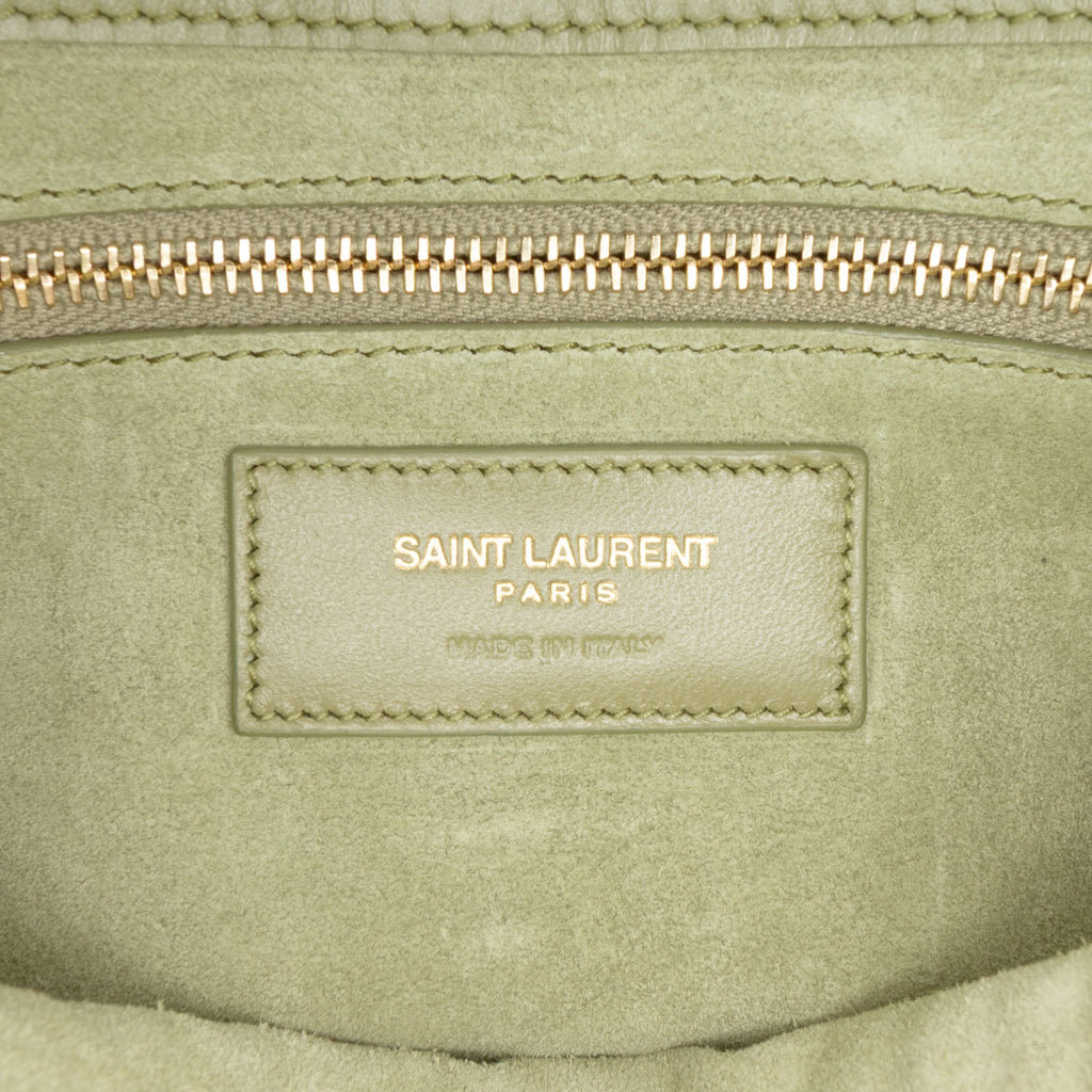 Second hand Saint Laurent Le 5 à 7 Leather Shoulder Bag Brown - Tabita Bags