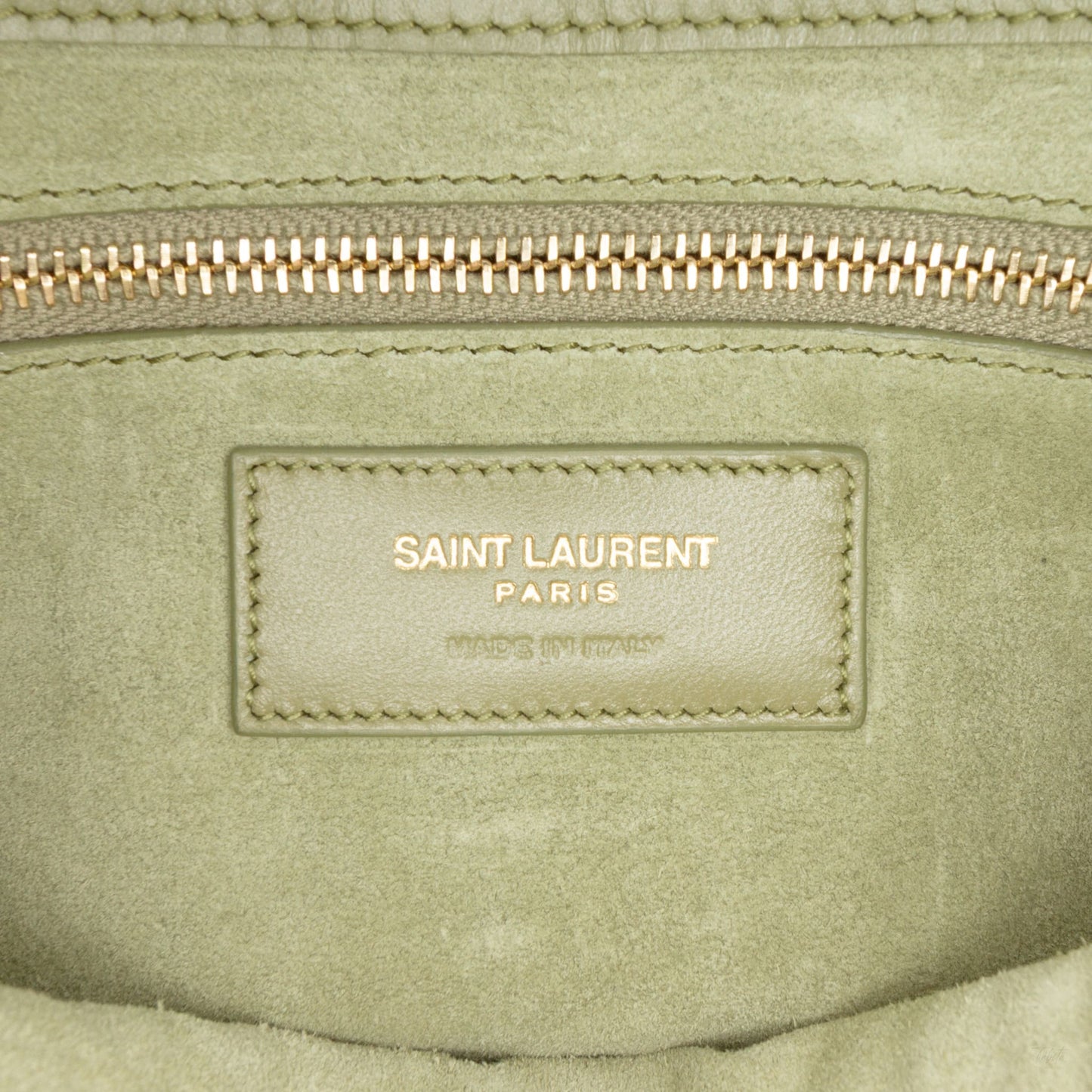 Second hand Saint Laurent Le 5 à 7 Leather Shoulder Bag Brown - Tabita Bags