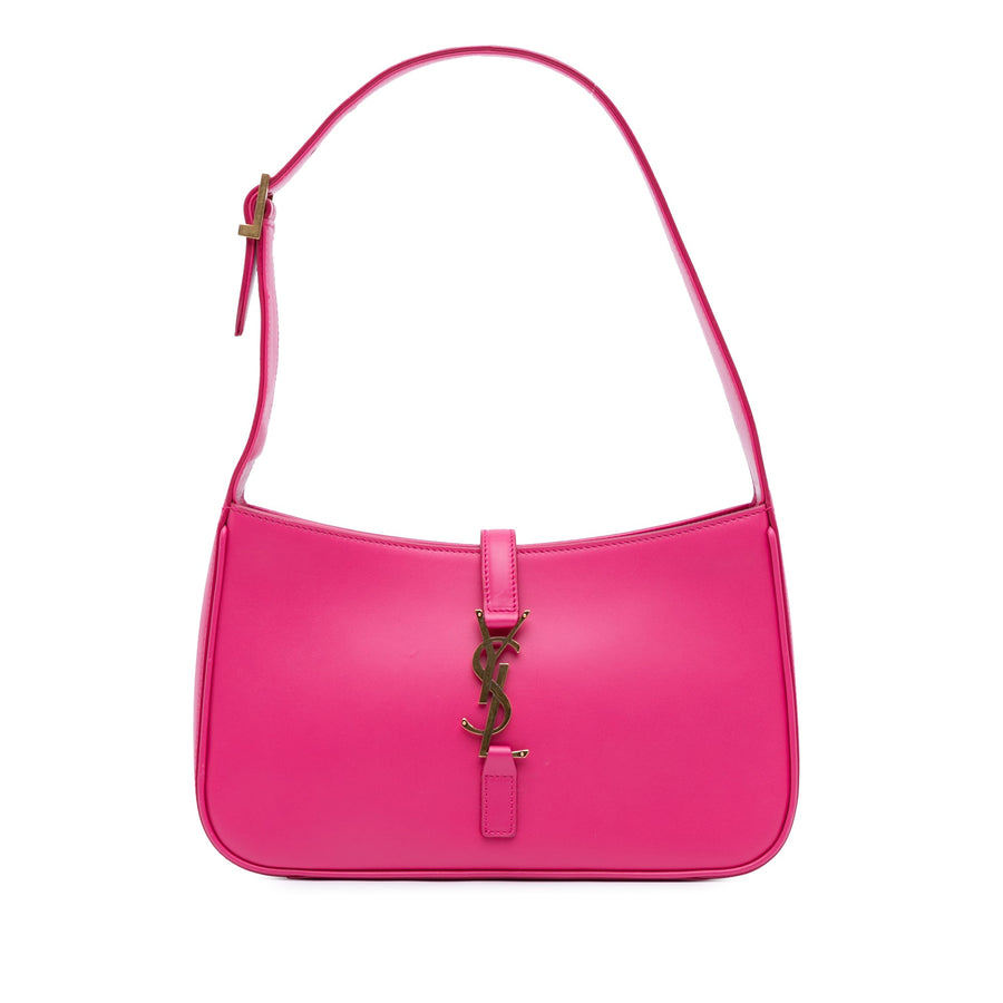 Second hand Saint Laurent Le 5 à 7 Leather Shoulder Bag Pink - Tabita Bags