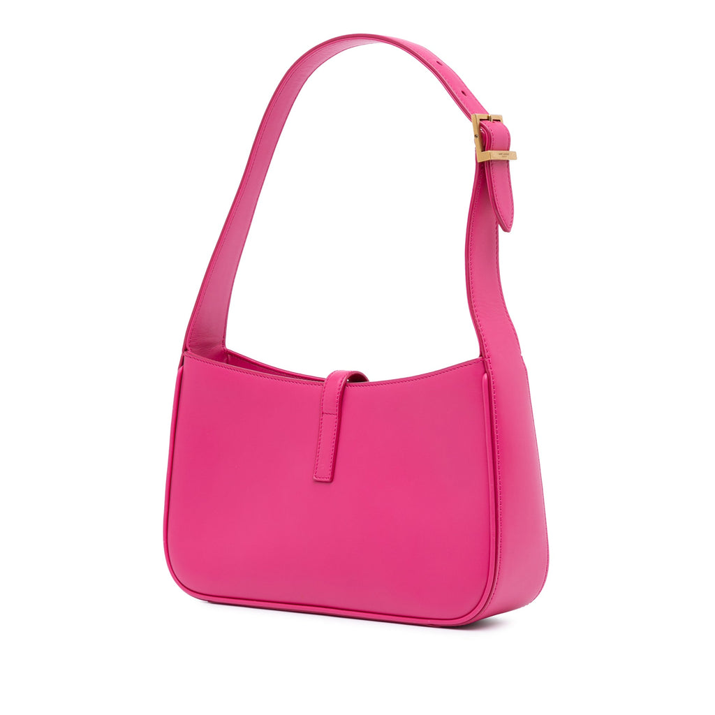 Second hand Saint Laurent Le 5 à 7 Leather Shoulder Bag Pink - Tabita Bags