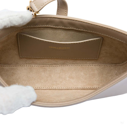 Second hand Saint Laurent Le 5 à 7 Mini Leather Shoulder Bag Beige - Tabita Bags