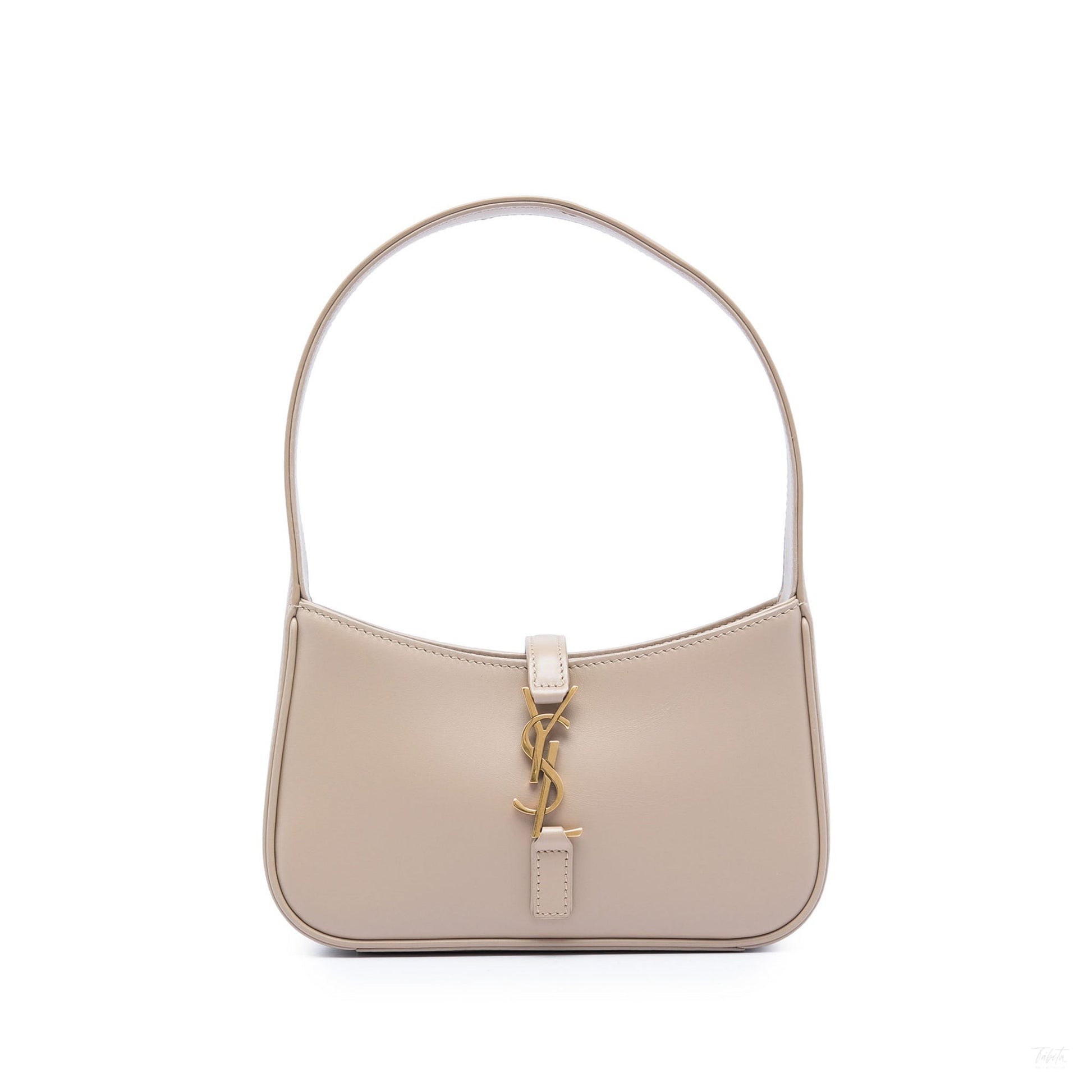 Second hand Saint Laurent Le 5 à 7 Mini Leather Shoulder Bag Beige - Tabita Bags