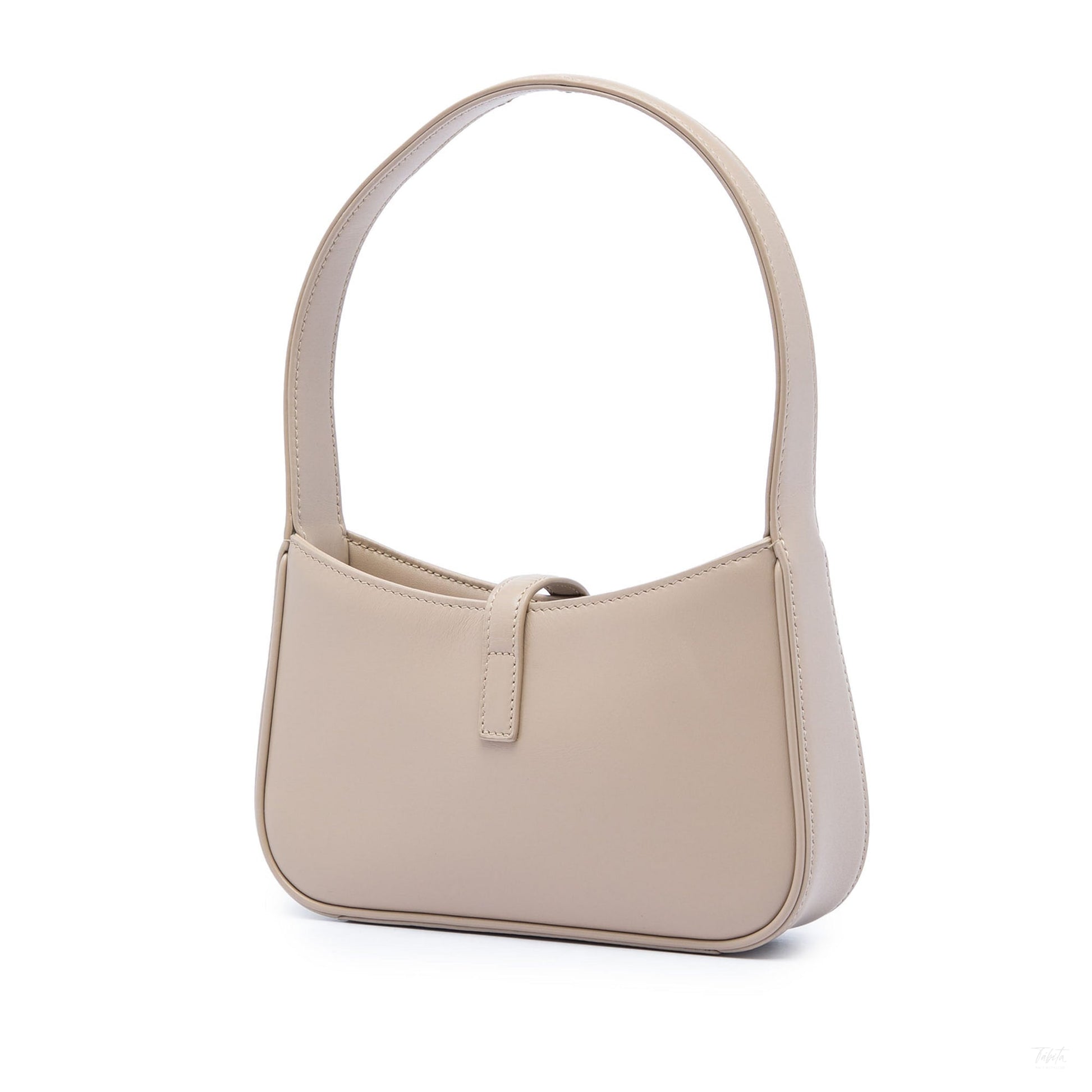 Second hand Saint Laurent Le 5 à 7 Mini Leather Shoulder Bag Beige - Tabita Bags