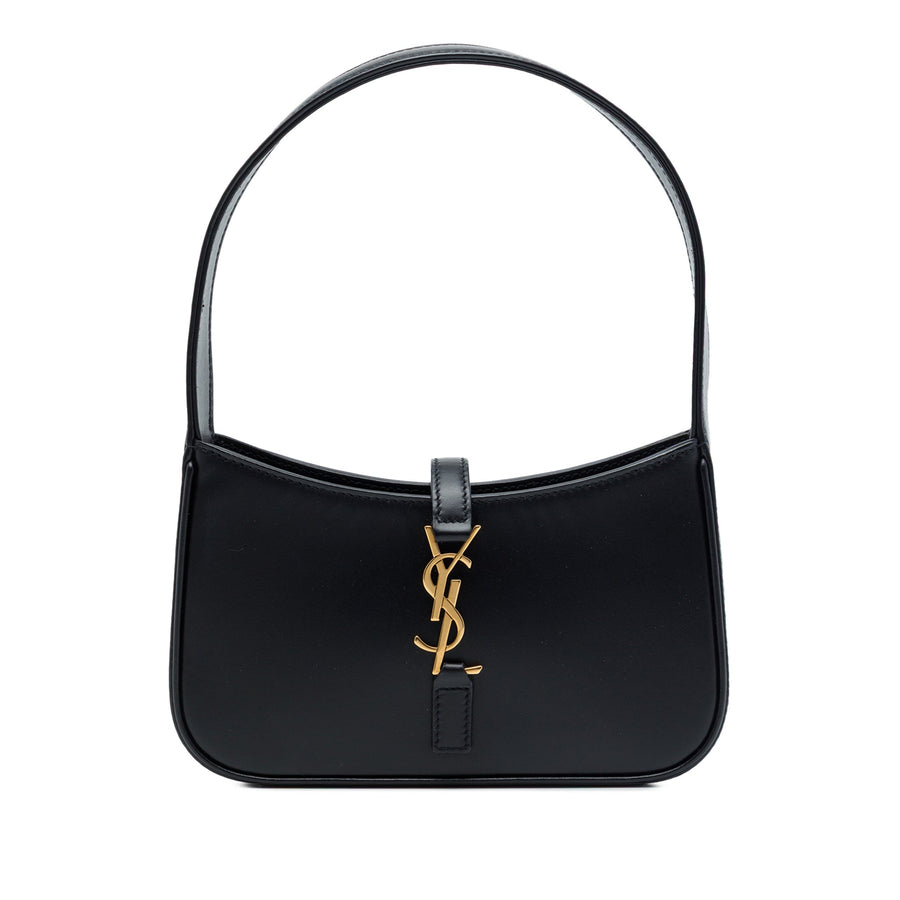 Second hand Saint Laurent Le 5 à 7 Mini Leather Shoulder Bag Black - Tabita Bags