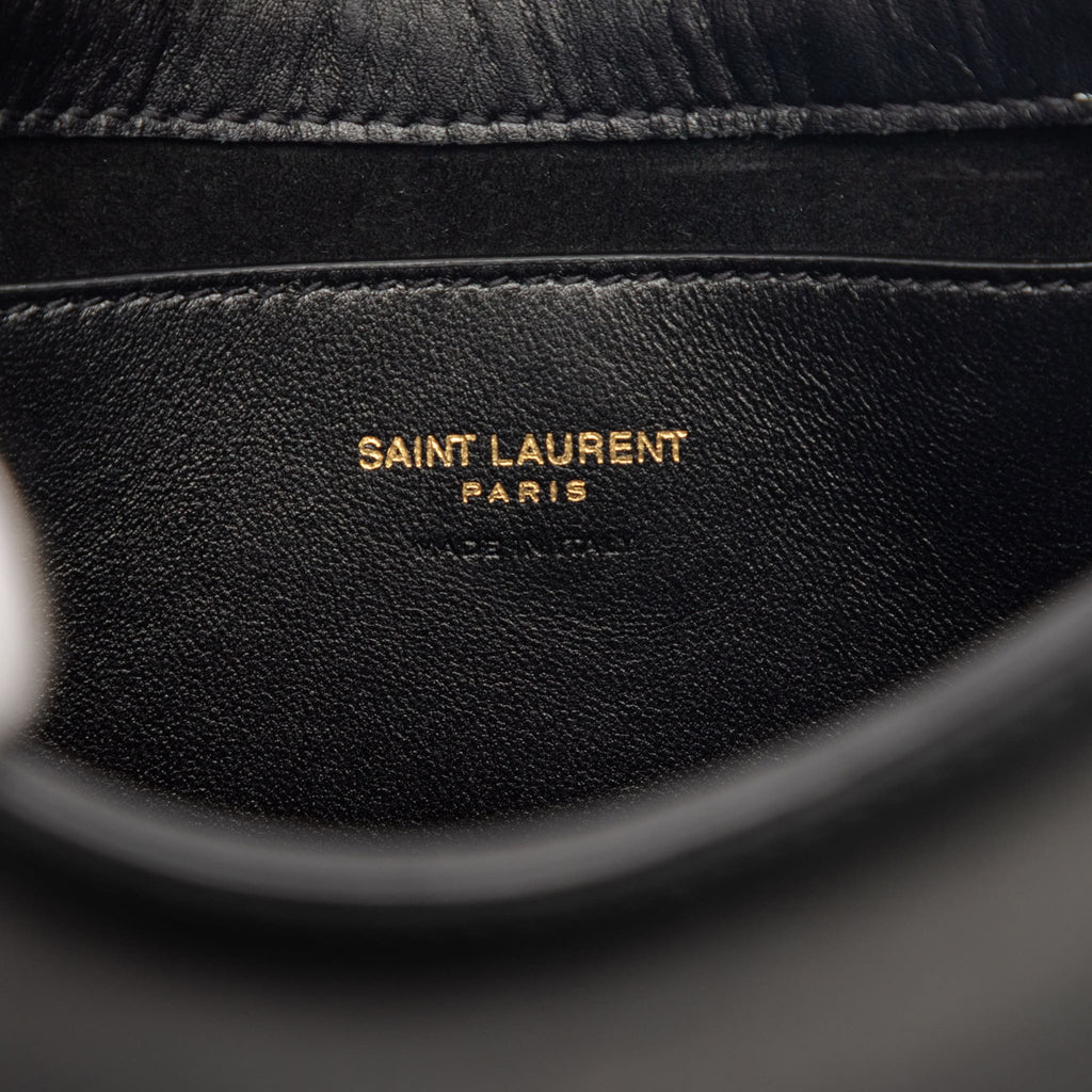 Second hand Saint Laurent Le 5 à 7 Mini Leather Shoulder Bag Black - Tabita Bags