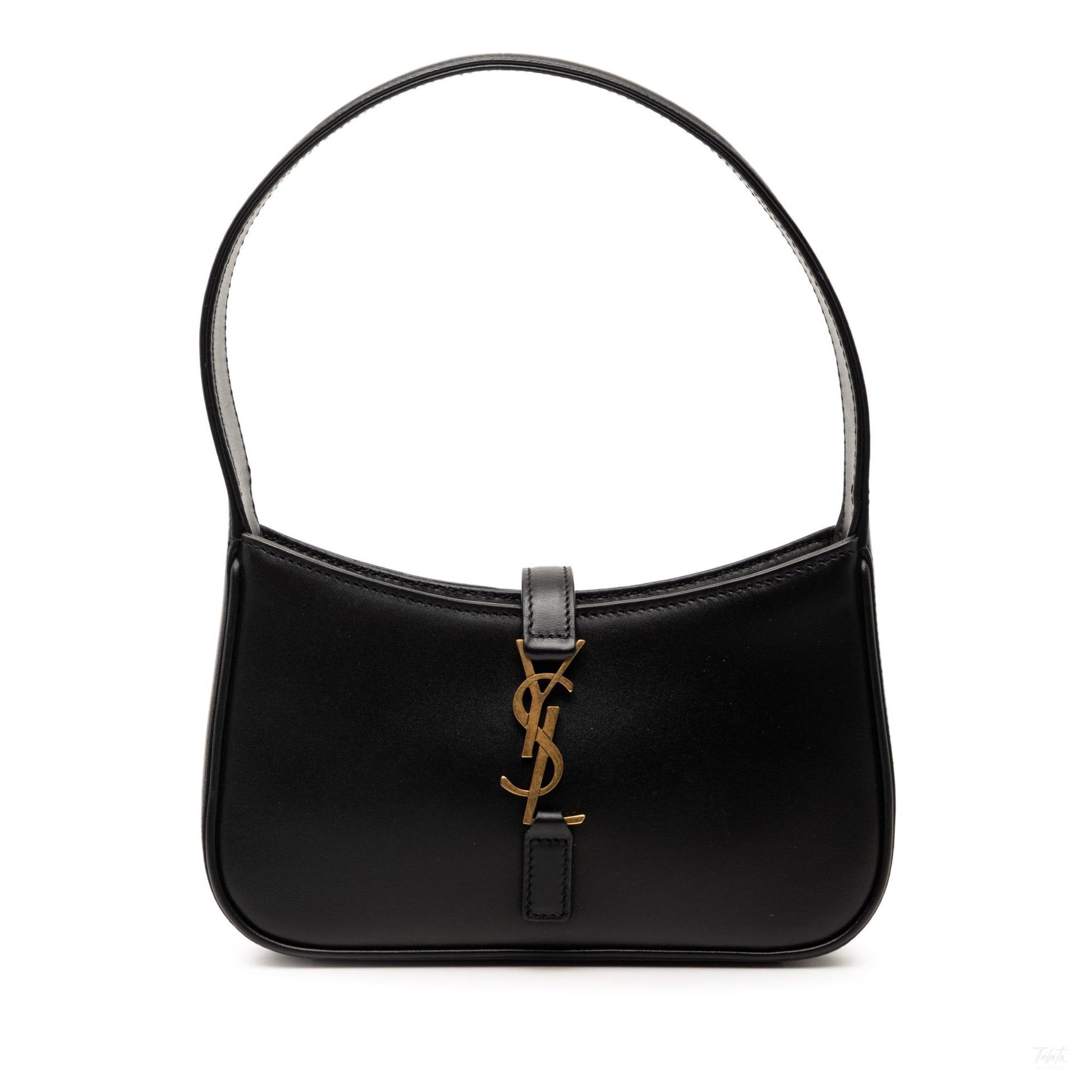 Second hand Saint Laurent Le 5 à 7 Mini Leather Shoulder Bag Black - Tabita Bags