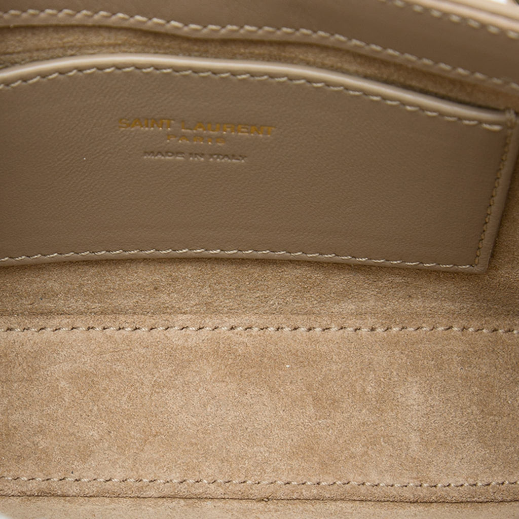 Second hand Saint Laurent Le 5 à 7 Mini Leather Shoulder Bag Brown - Tabita Bags