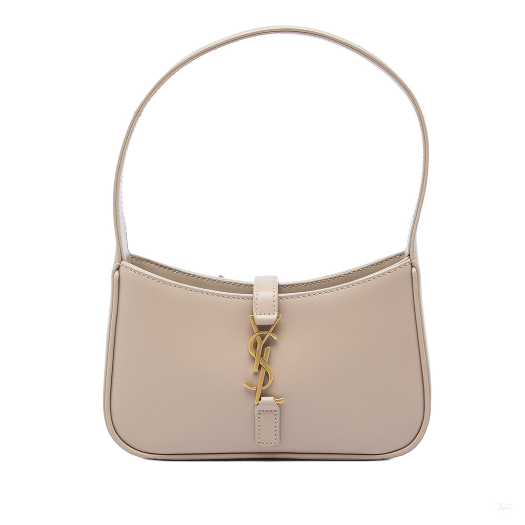 Second hand Saint Laurent Le 5 à 7 Mini Leather Shoulder Bag Brown - Tabita Bags
