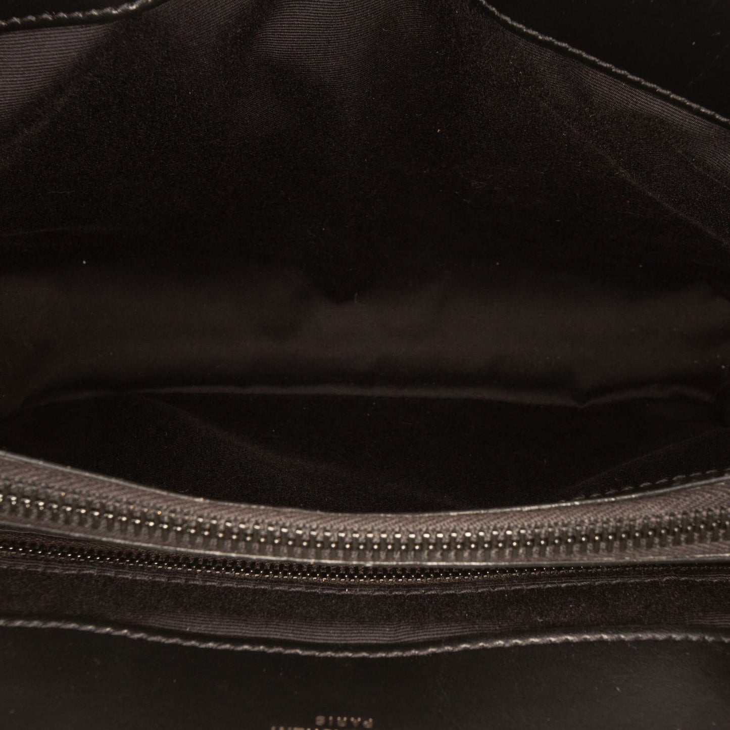 Second hand Saint Laurent Loulou Medium Leather Chevron Quilted Envelope Shoulder Bag Black - Tabita Bags
