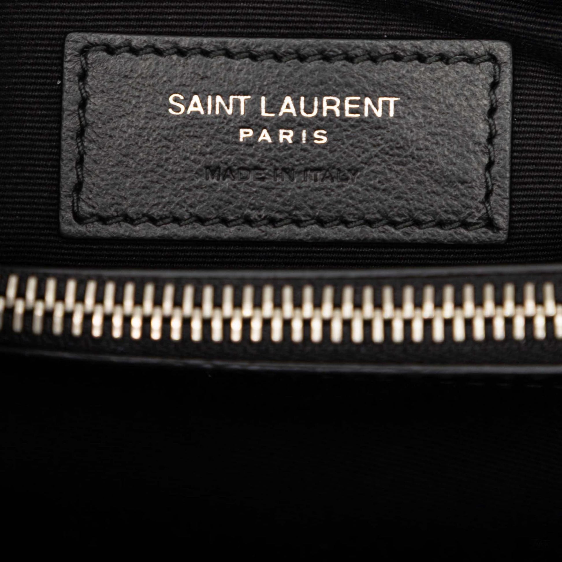 Second hand Saint Laurent Loulou Medium Leather Chevron Quilted Envelope Shoulder Bag Black - Tabita Bags