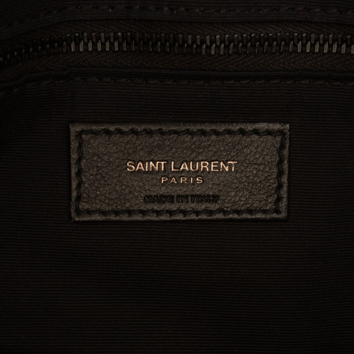 Second hand Saint Laurent Loulou Medium Leather Chevron Quilted Envelope Shoulder Bag Black - Tabita Bags