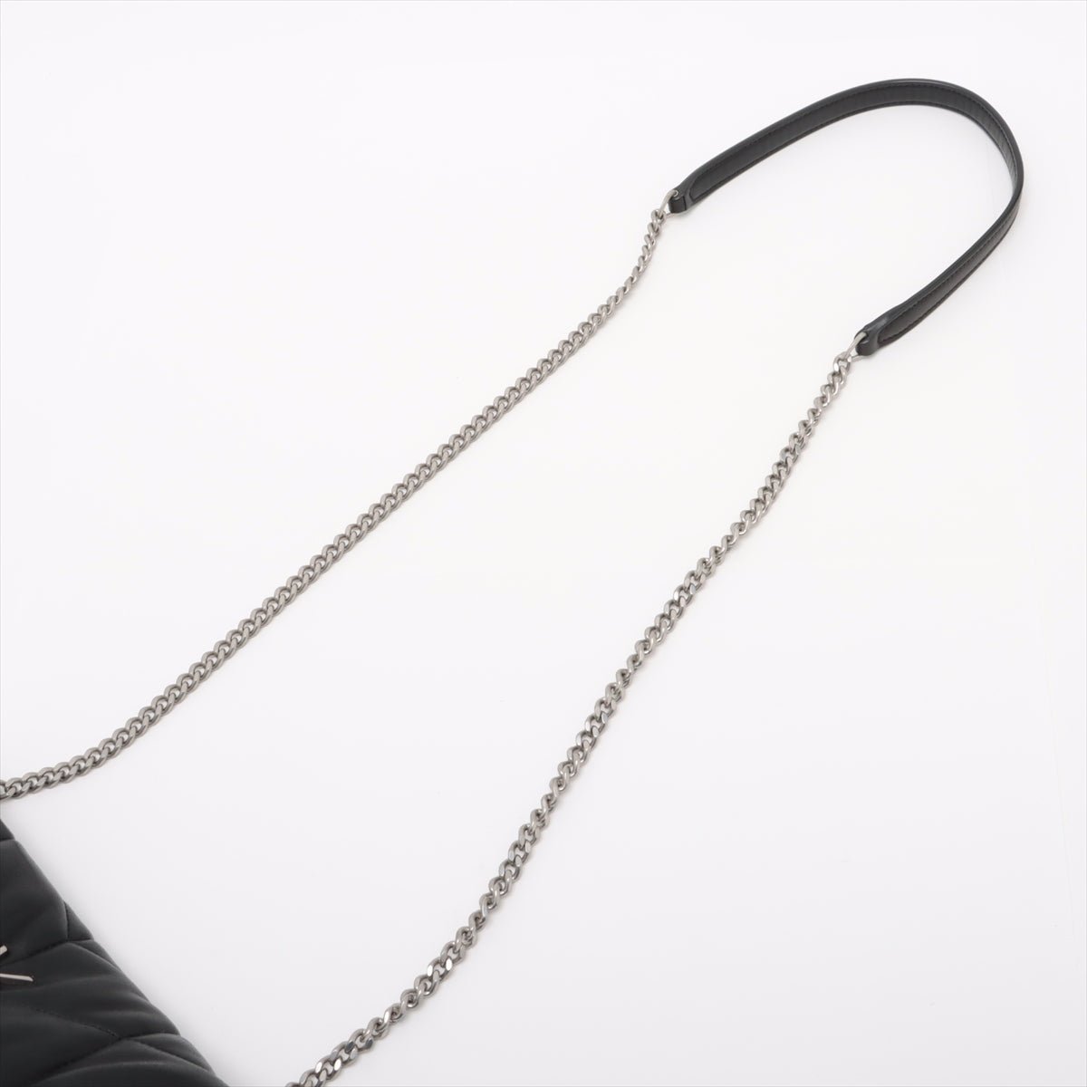 Second hand Saint Laurent Loulou Puffer Mini Chevron Quilted Leather 2 - Ways Envelope Crossbody Black - Tabita Bags