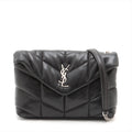 Second hand Saint Laurent Loulou Puffer Mini Chevron Quilted Leather 2 - Ways Envelope Crossbody Black - Tabita Bags