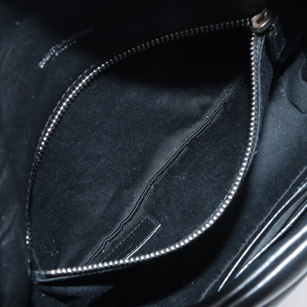Second hand Saint Laurent Loulou Puffer Mini Chevron Quilted Leather 2 - Ways Envelope Crossbody Black - Tabita Bags