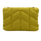 Second hand Saint Laurent Loulou Puffer Toy Chevron Quilted Jersey Fabric 2 - Ways Envelope Bag Yellow - Tabita Bags