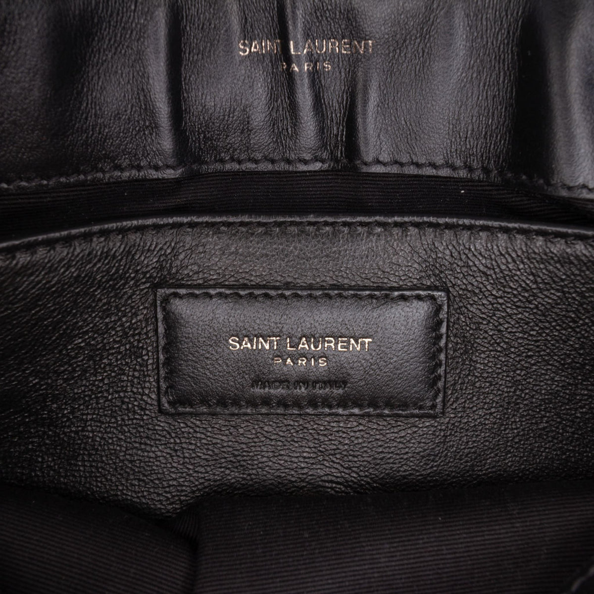 Second hand Saint Laurent Loulou Small Chevron Quited Leather 2-Ways Envelope Bag Black - Tabita Bags