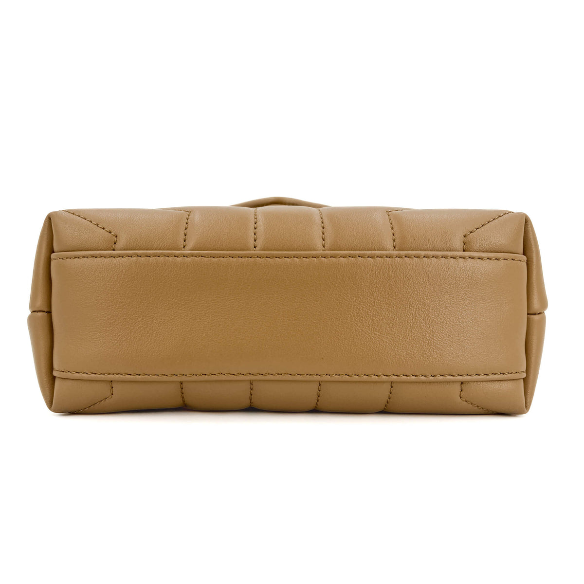 Second hand Saint Laurent Loulou Toy Chevron Quilted 2 - Ways Envelope Bag Beige - Tabita Bags