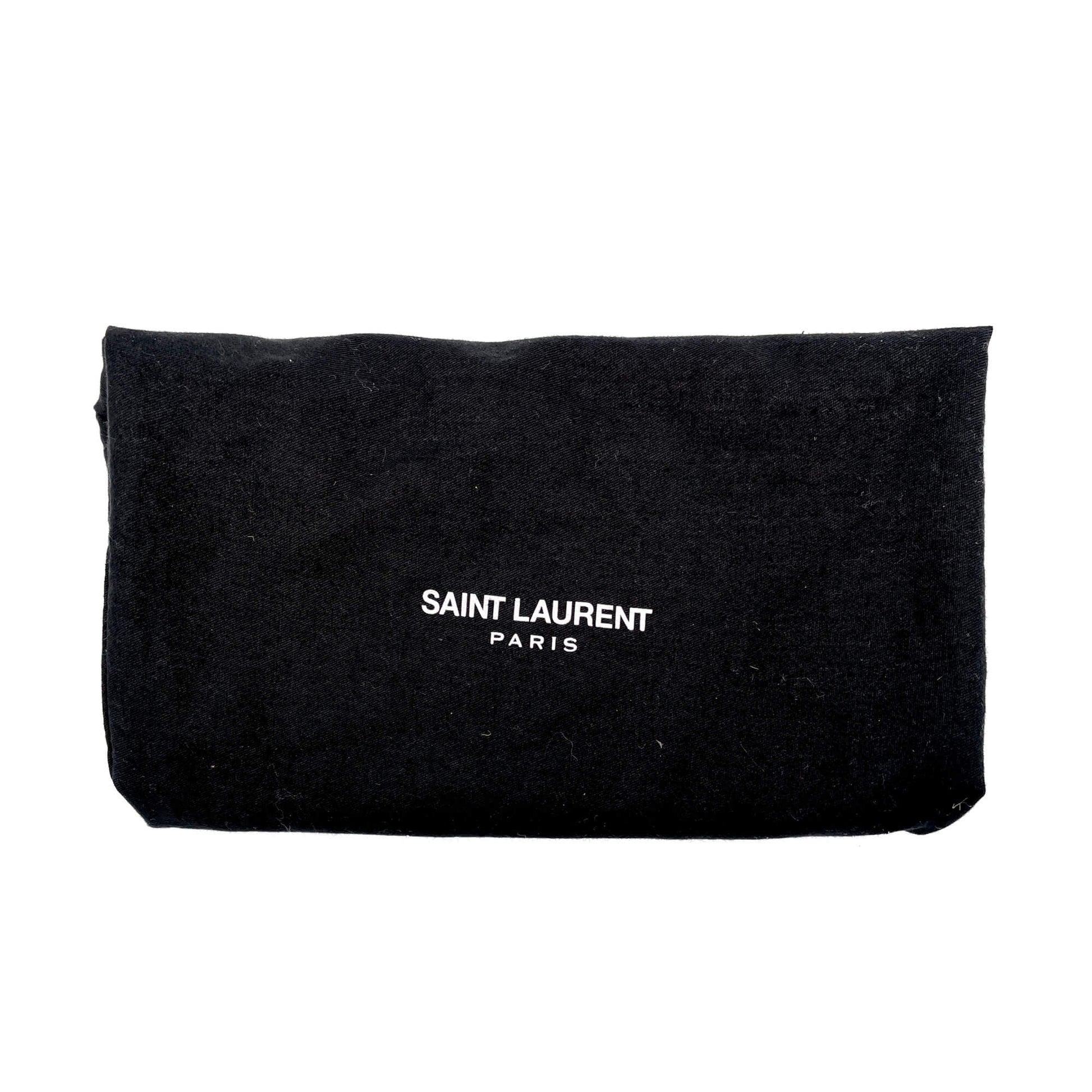 Second hand Saint Laurent Loulou Toy Chevron Quilted 2 - Ways Envelope Bag Black - Tabita Bags