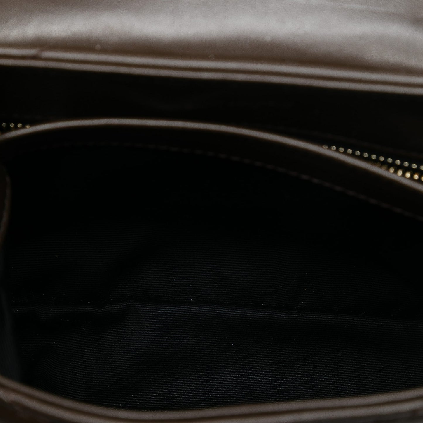 Second hand Saint Laurent Loulou Toy Leather Chevron Quilted Envelope Shoulder Bag Brown - Tabita Bags