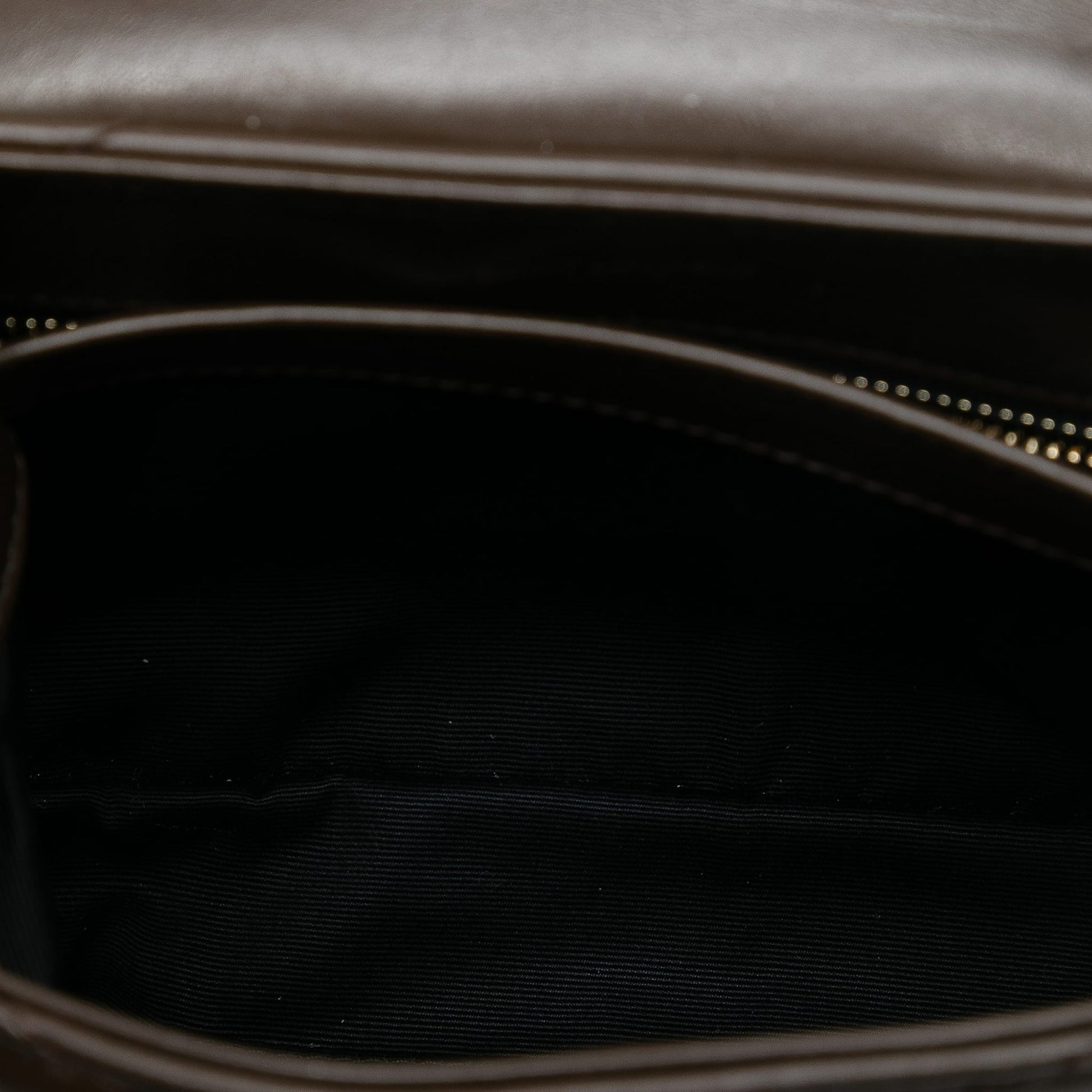 Second hand Saint Laurent Loulou Toy Leather Chevron Quilted Envelope Shoulder Bag Brown - Tabita Bags