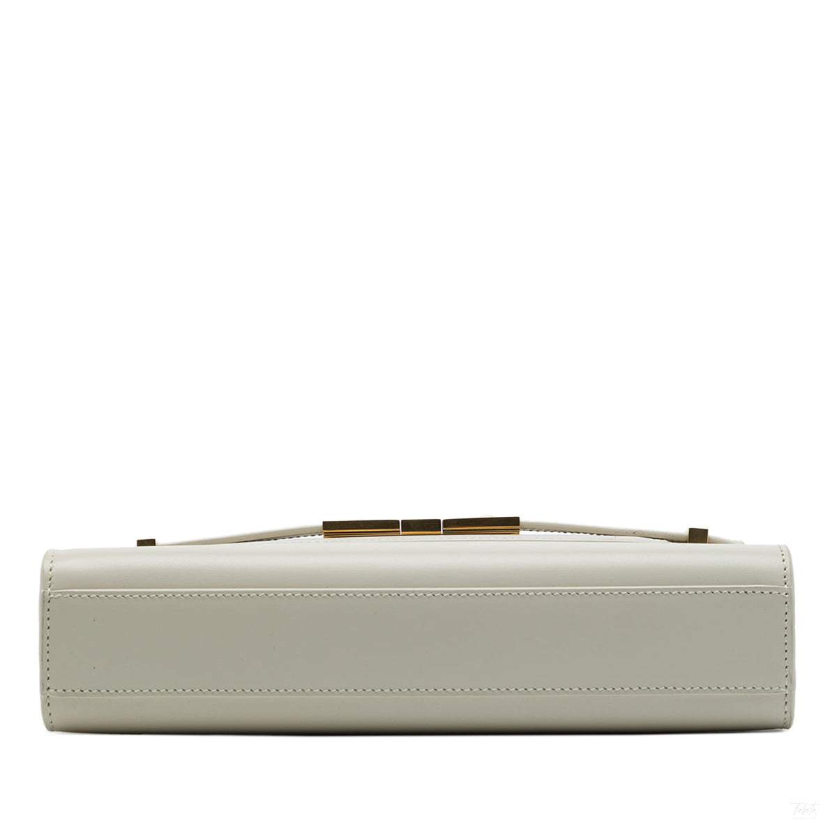 Second hand Saint Laurent Manhattan Small Calfksin Leather Flap Shoulder Bag White - Tabita Bags