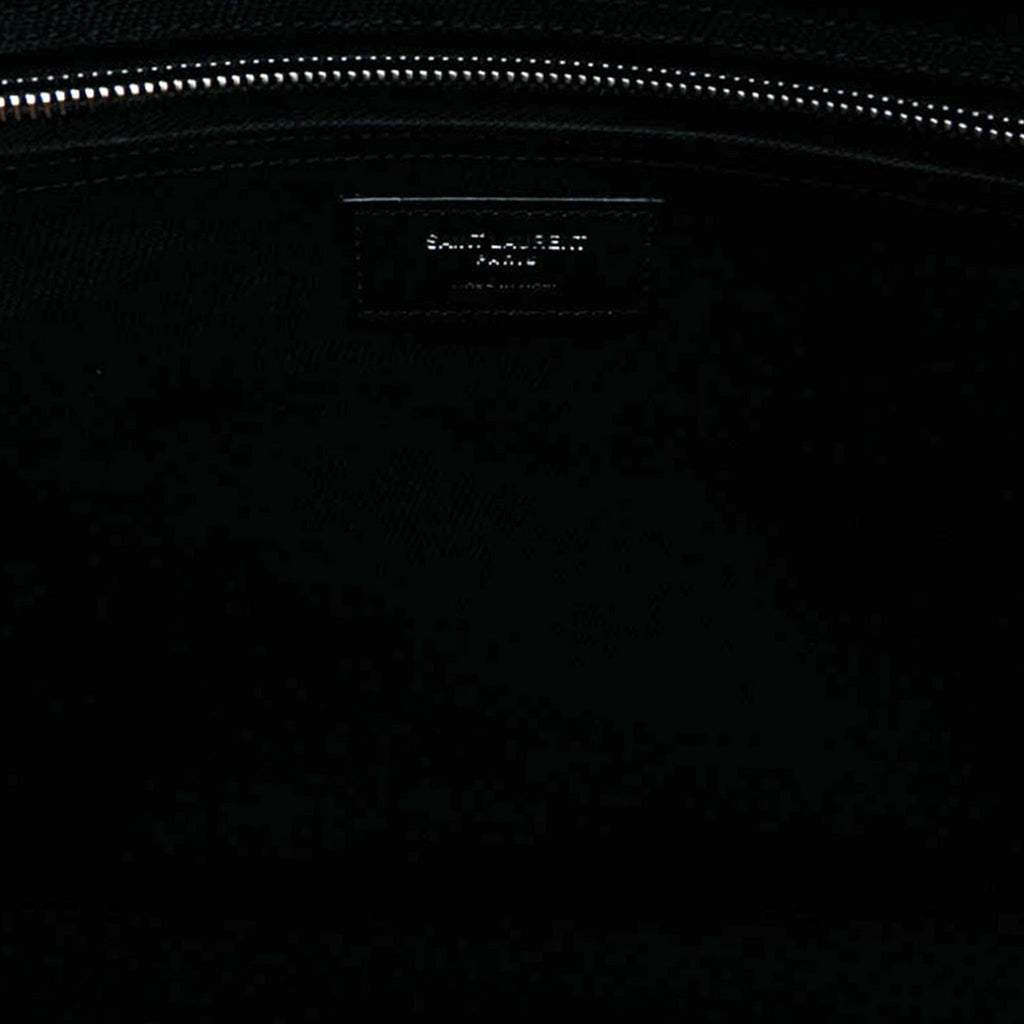 Second hand Saint Laurent Rive Gauche Large Canvas Tote Handbag Black - Tabita Bags