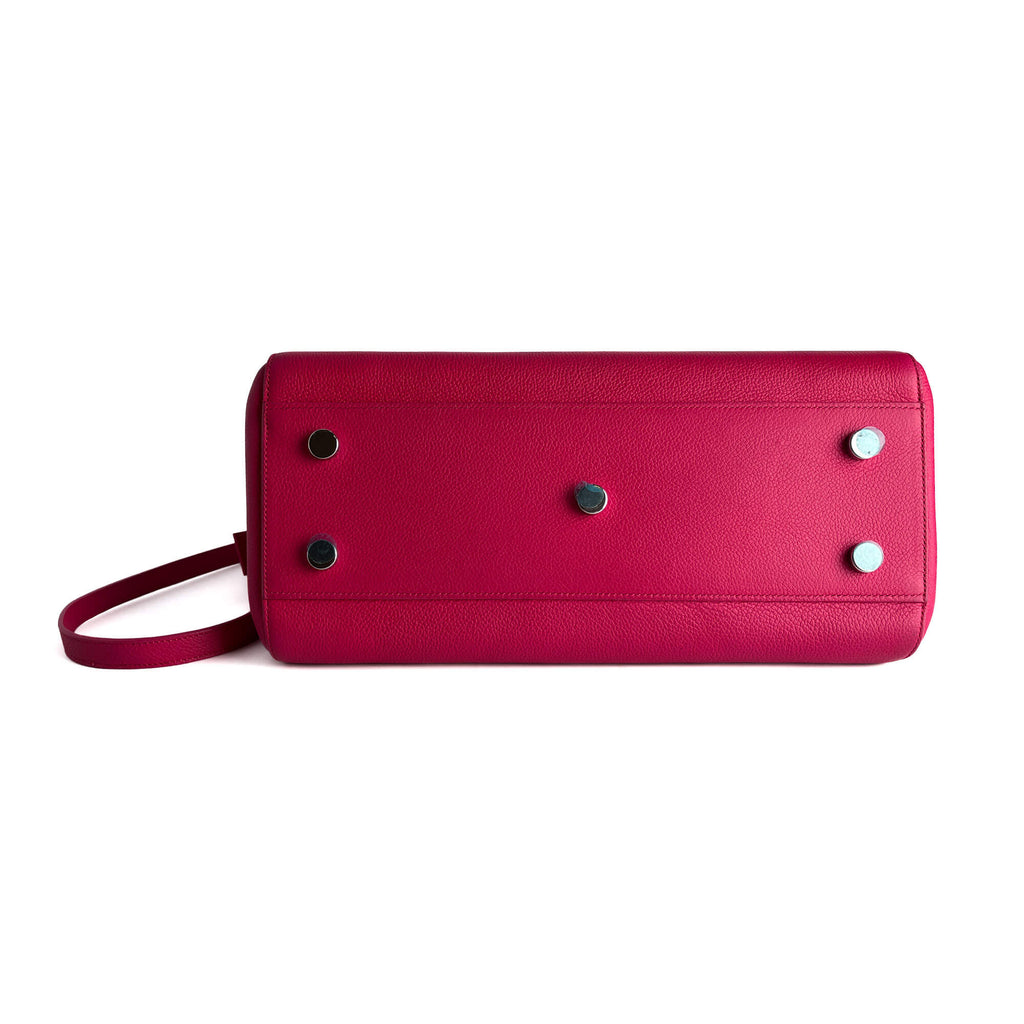 Second hand Saint Laurent Rive Gauche Small Grained Calfskin Leather 2 - Ways Tote Crossbody Bubblegum - Tabita Bags